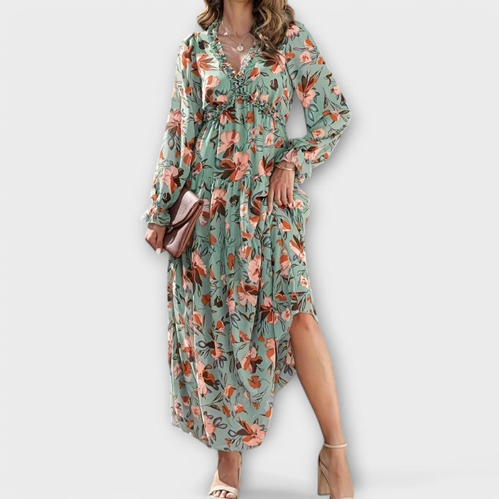 Floral V-Neck Maxi Dress