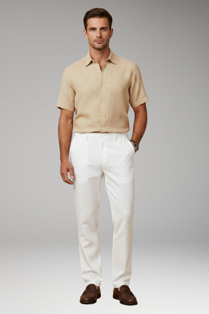 Men’s Casual Trousers with Elasticated Waistband and Side Pockets