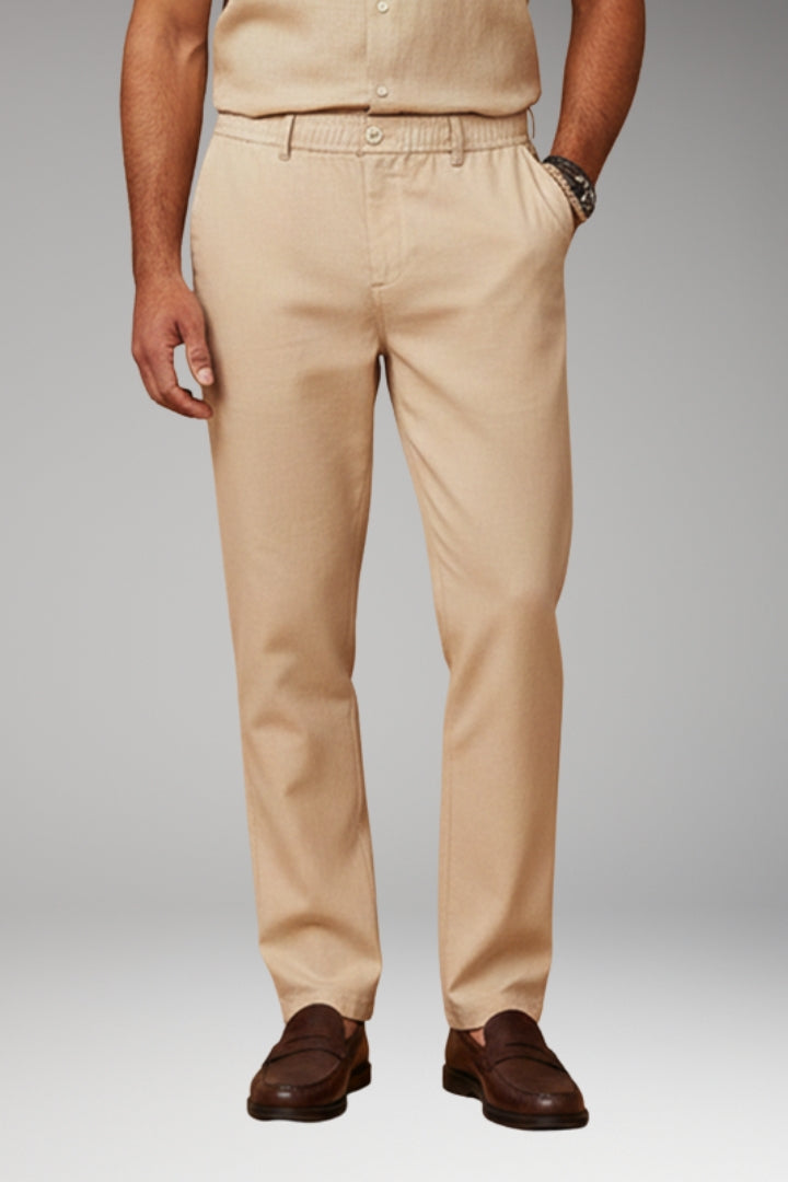 Men’s Casual Trousers with Elasticated Waistband and Side Pockets
