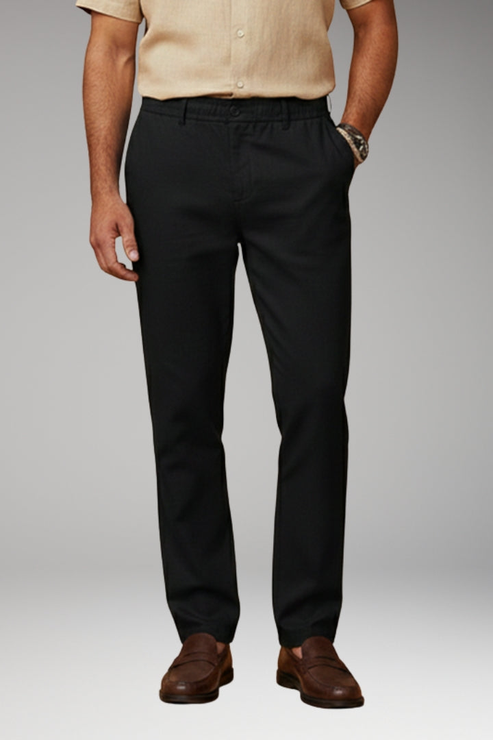 Men’s Casual Trousers with Elasticated Waistband and Side Pockets