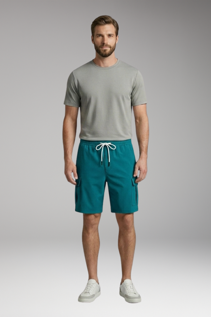Men’s Shorts with Drawstring Waistband and Side Pockets