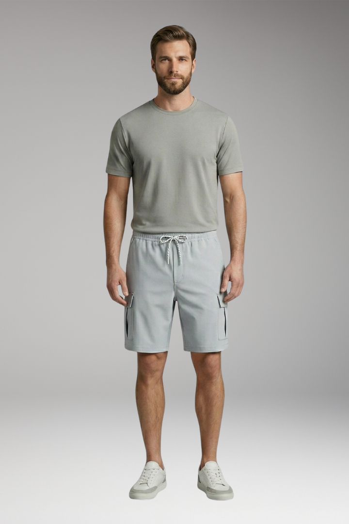 Men’s Shorts with Drawstring Waistband and Side Pockets
