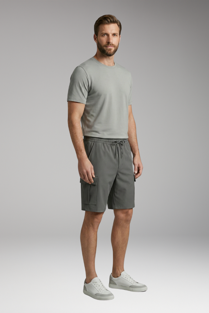 Men’s Shorts with Drawstring Waistband and Side Pockets