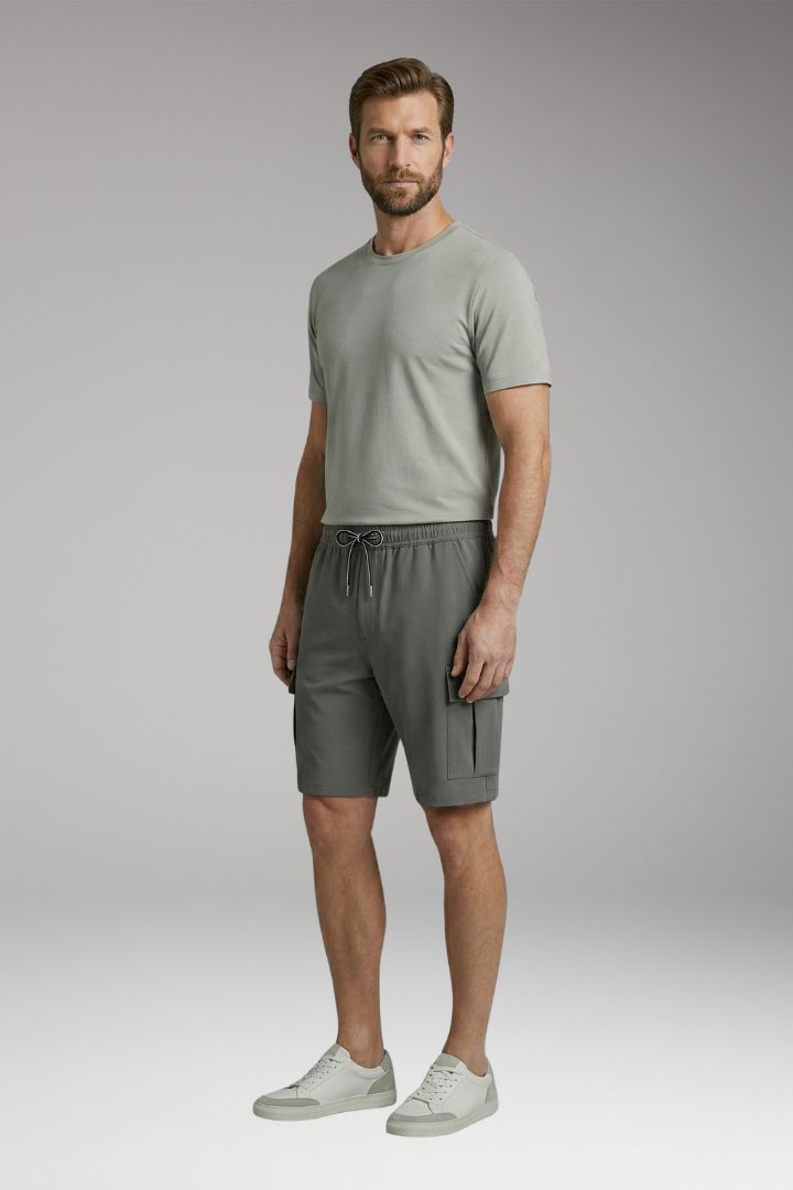 Men’s Shorts with Drawstring Waistband and Side Pockets