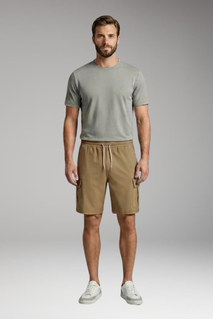 Men’s Shorts with Drawstring Waistband and Side Pockets