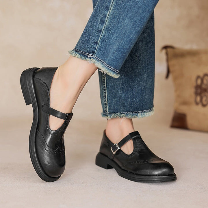 Elegant Vegan Leather Mary Jane Sandal